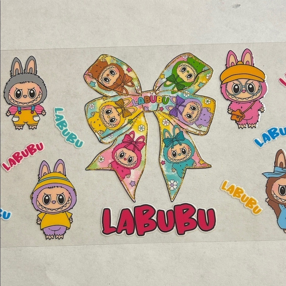 Labubu Bow Cup Decal